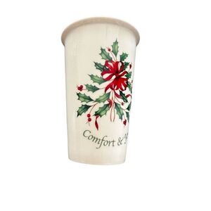 Lenox Christmas Thermal Travel Mug Vase Comfort & Joy Holiday Decorative Collect
